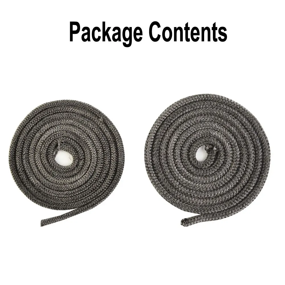 Fiberglass Stove Door Gasket Rope 2 Meter Length 6/8mm Diameter Suitable for Wood Burning Stoves Boilers and Industrial Ovens