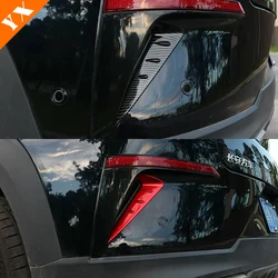 For Changan UNIT Accessories 2020-2024 Carbon Red Chrome Car Rear Fog Light Cover Rear Window Trim Decor Sticker Anti Scratch