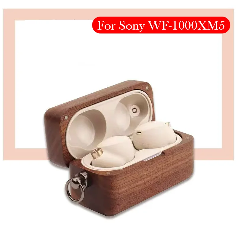 

Wooden Case For Sony WF-1000XM5 Airbag Back Cover Shell