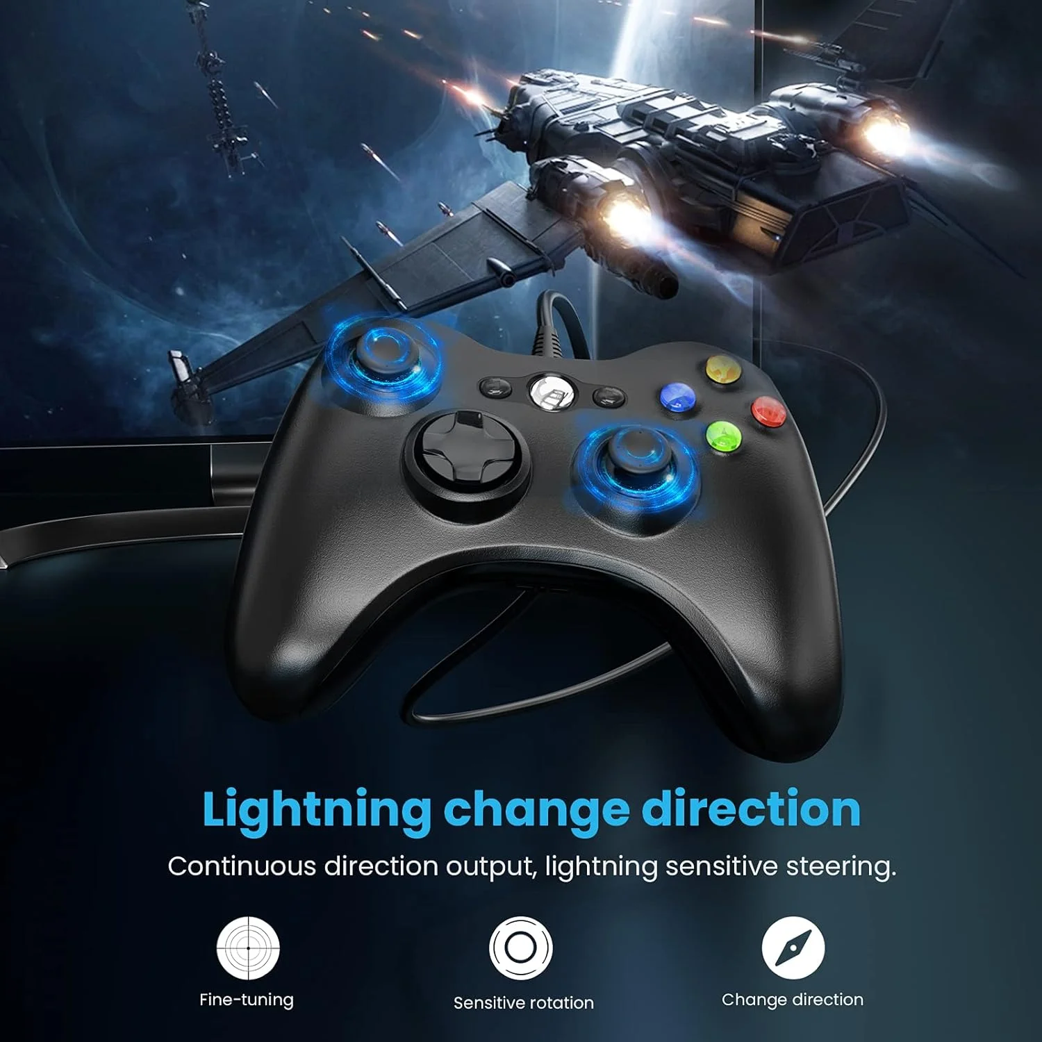 For Xbox 360 Controller USB Wired Controller PC Joypad For Win 7/8/10 Joystick Mando Gamepad For Xbox 360/Slim Accessories