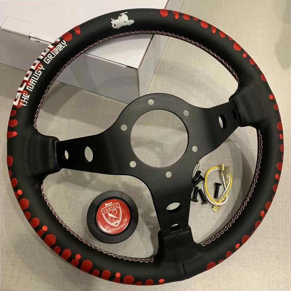 JDM style VERTEX 330mm steering wheel custom embroidery steering wheel