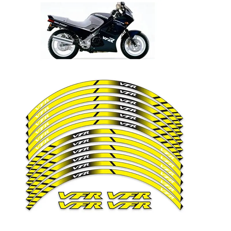 For Honda VFR VFR750 VFR800 VFR1200 VFR1200F Motorcycle Parts Contour Wheel Decoration Decal Sticker