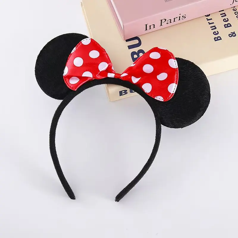 Mickey Maus Stirnband Cartoon Niedliche Schleife Minnie Stirnband Kinder-Feiertags-Cosplay-Party-Kopfschmuck – Detail 4