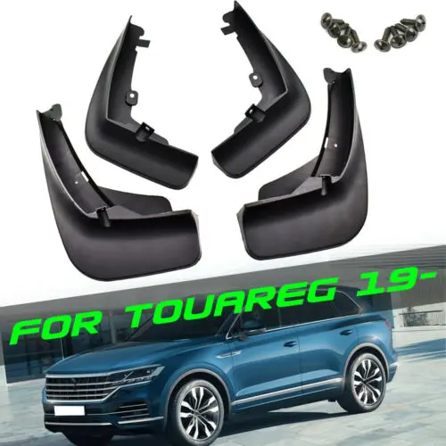 4X front rear left right Splash Guards mudguards fenders mudflaps mud flaps guards black plastic For VW Touareg MK3 2019 - 2023