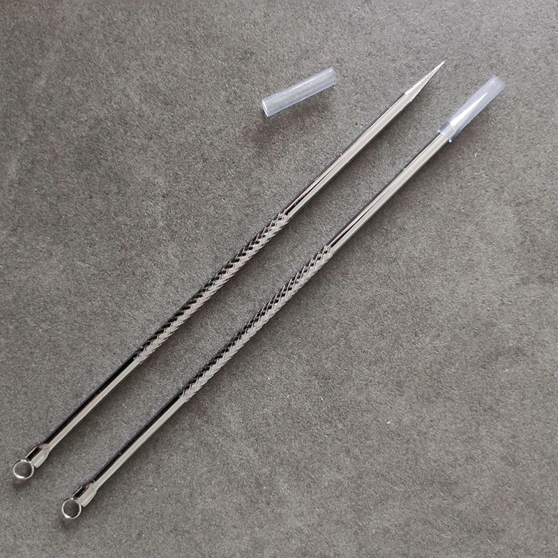 12 سنتيمتر حب الشباب إبرة حب الشباب أداة إزالة الرؤوس السوداء Whitehead أداة إزالة الوجه بقعة بثرة مزيل النازع أداة أداة العناية بالبشرة #3