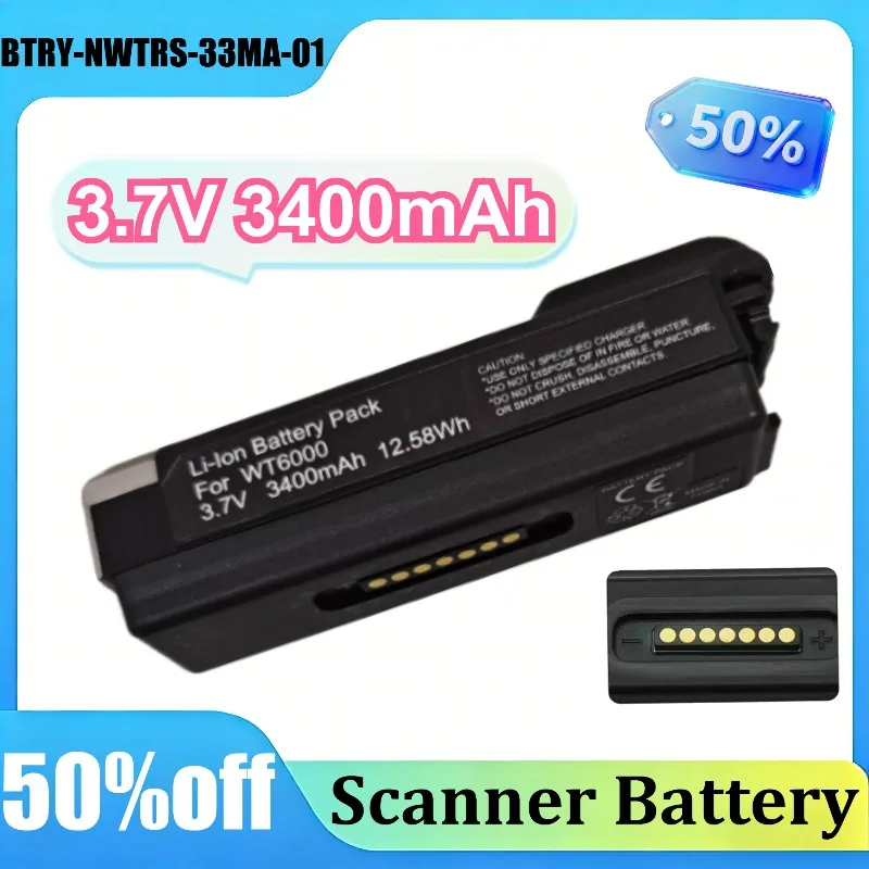 

BTRY-NWTRS-33MA-01 BT-000362 3.7V 3400mAh for Zebra WT6000 WT6300 WT60A0 RS6000 RS60B0 Handheld Barcode Scanner Battery