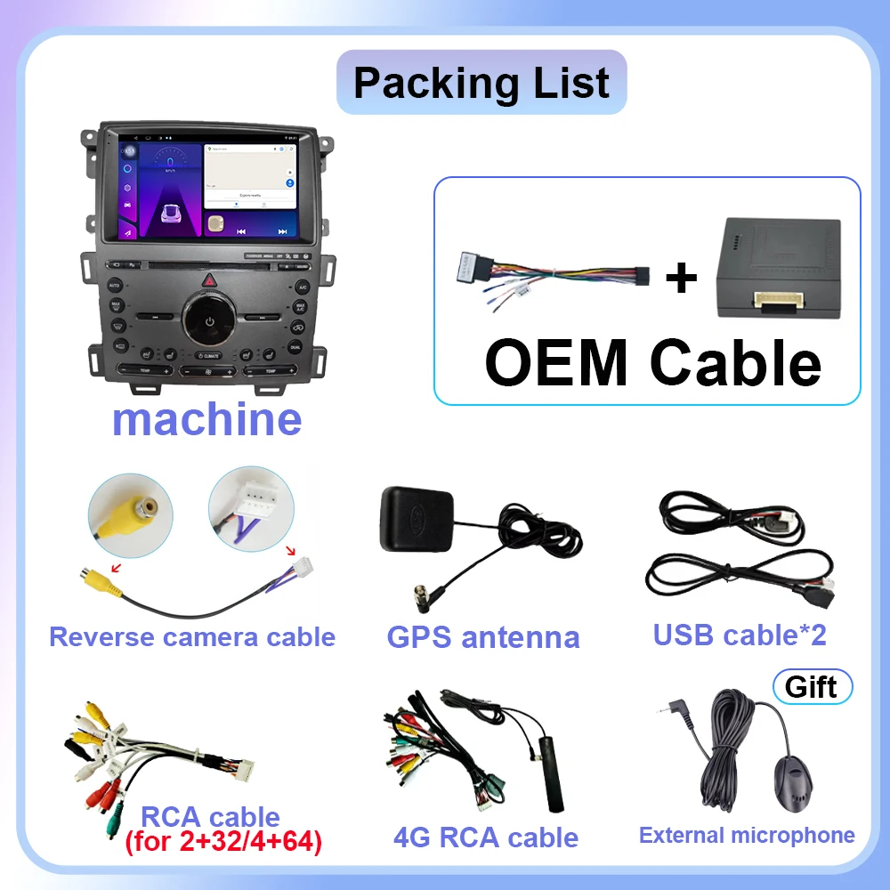 For Ford Edge 2011 2012 2014 2015 Multimedia Stereo Auto Radio 5G DVD Navigation Player Dash Cam Screen BT Car GPS Android 14