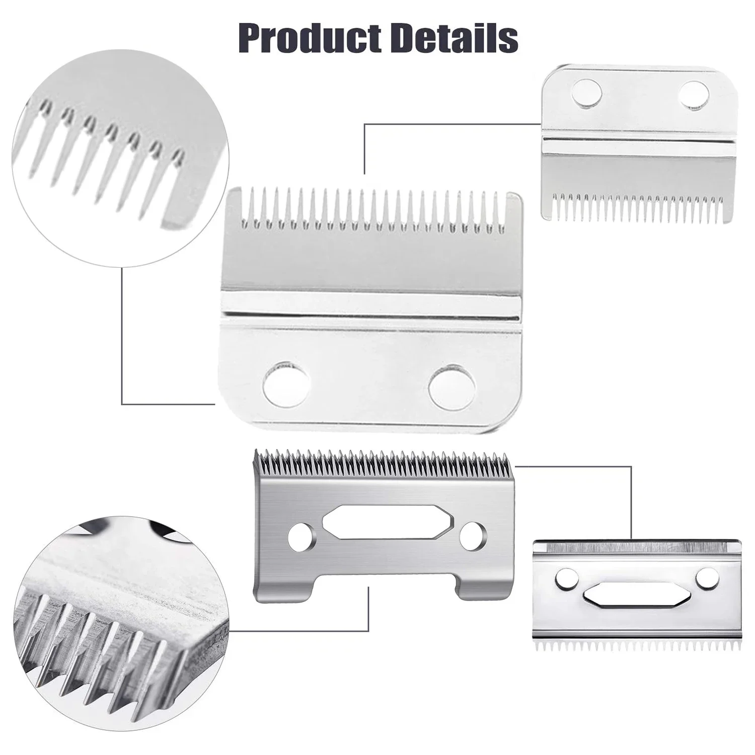 Kemei KM-1990 เปลี่ยนใบมีด Clipper ใบมีดตัดผมหัวตัดสําหรับผมไฟฟ้า Trimmer เครื่องโกนหนวด Clipper ตัดเครื่อง