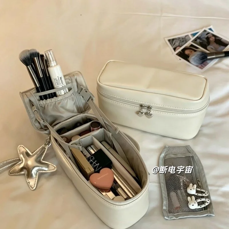 Waterproof Portable Makeup Bag Cosmetic Pouch Travel Toiletry Organizer Large Capacity Brush Holder Women Vanity Storage Case