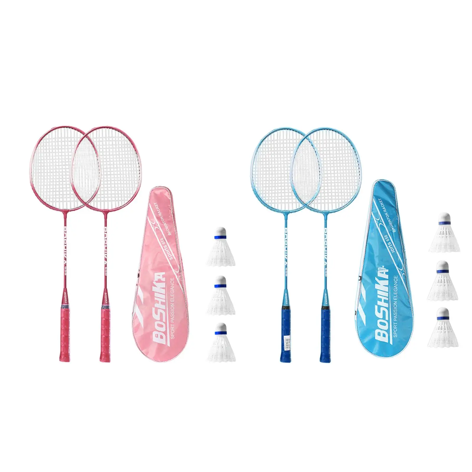 

2 Pieces Badminton Racquet Set 2 Player Badminton Racket Set Indoor Outdoor