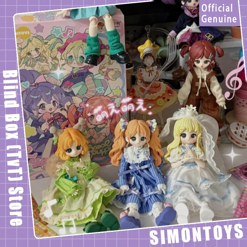 

SIMONTOYS Normal Puppy Colorful Wardrobe Series Blind Box 1/12 Scale Articulated Action Figure Desktop Decor Gift For Doll Fans