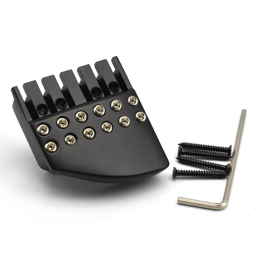 

Headless Guitar String Fixed Bridge Nut 6 String Nut Black for Headless Electric Guitar New