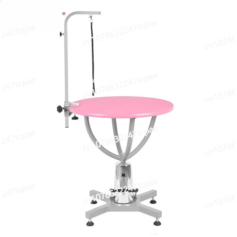 Pet shop hydraulic round rotating lift table cat dog teddy bear trimming hair beauty table beauty table