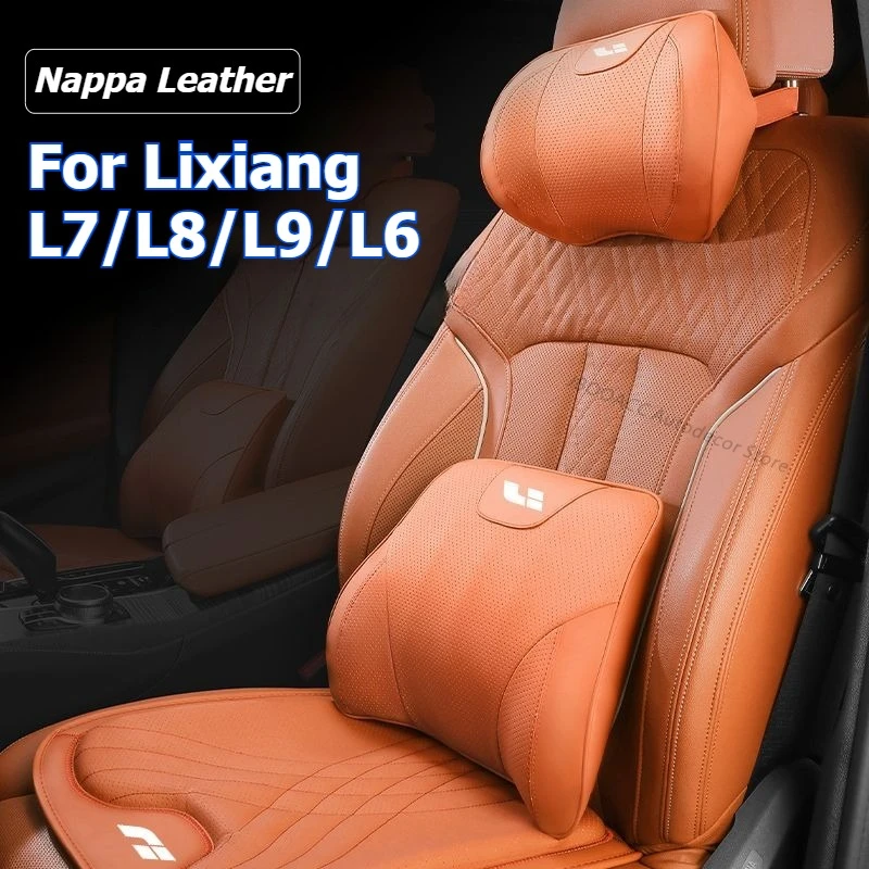 

Для Li Auto Lixiang L7 L8 L9 L6 подушка для подголовника автомобильного сиденья, поясничная поддержка, подушка для сиденья, кожаная наппа, аксессуары для подголовника для шеи