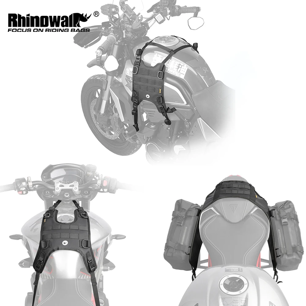 Rhinowalk Motorcycle Bag Base Portable Accessory For Universal Fuel Tank Bumper Side Saddle Vest For BMW KTM Outdoor Riding