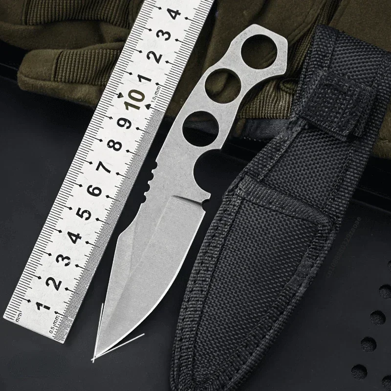 2024 New outdoor handle + set integrated straight knife, camping survival knife, edc jungle camping outdoor knife