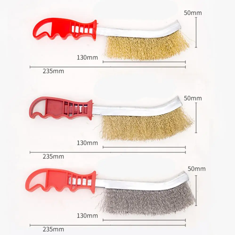 Mini brosse en laiton pour enlever la rouille, outil de nettoyage de brosse métallique, fil de laiton, fil d'acier inoxydable, brosse en Nylon