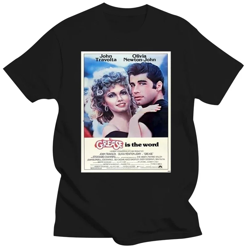 Póster de película clásica Vintage para hombres, camiseta de gran tamaño para fanáticos de la comedia, ropa harajuku, ropa de anime, nueva llegada, Grease Cool 70