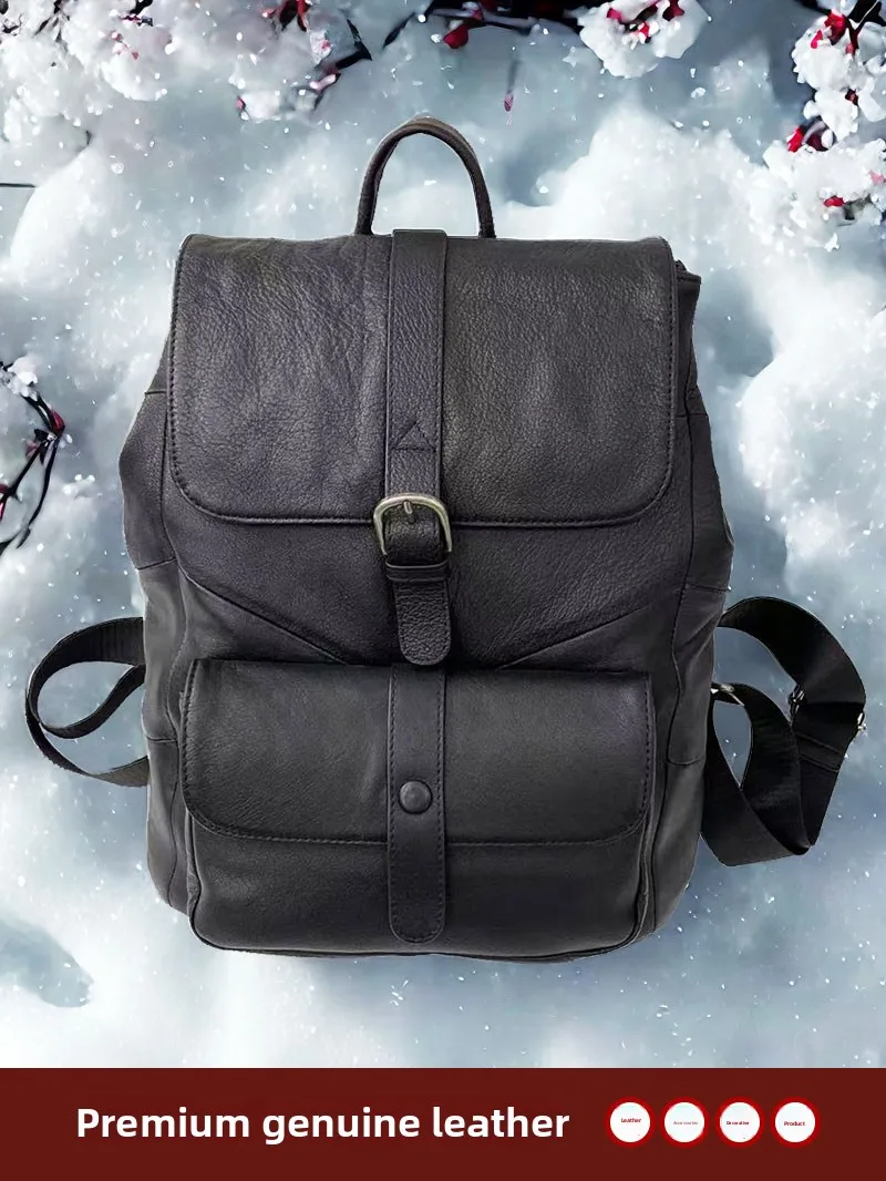 

Повседневная кожаная женская сумка Bapa из натуральной кожи (верхний слой), двойная наплечная сумка, черная, для путешествий и отдыха, стильная сумка Bapa