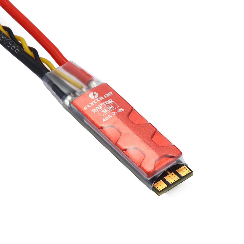 Flycolor Raptor SLIM 40A 2-4S ESC Plastic Brushless Speed Controller for BLHeli-S Dshot RC Quadcopter Multi-Rotor Racing Drone
