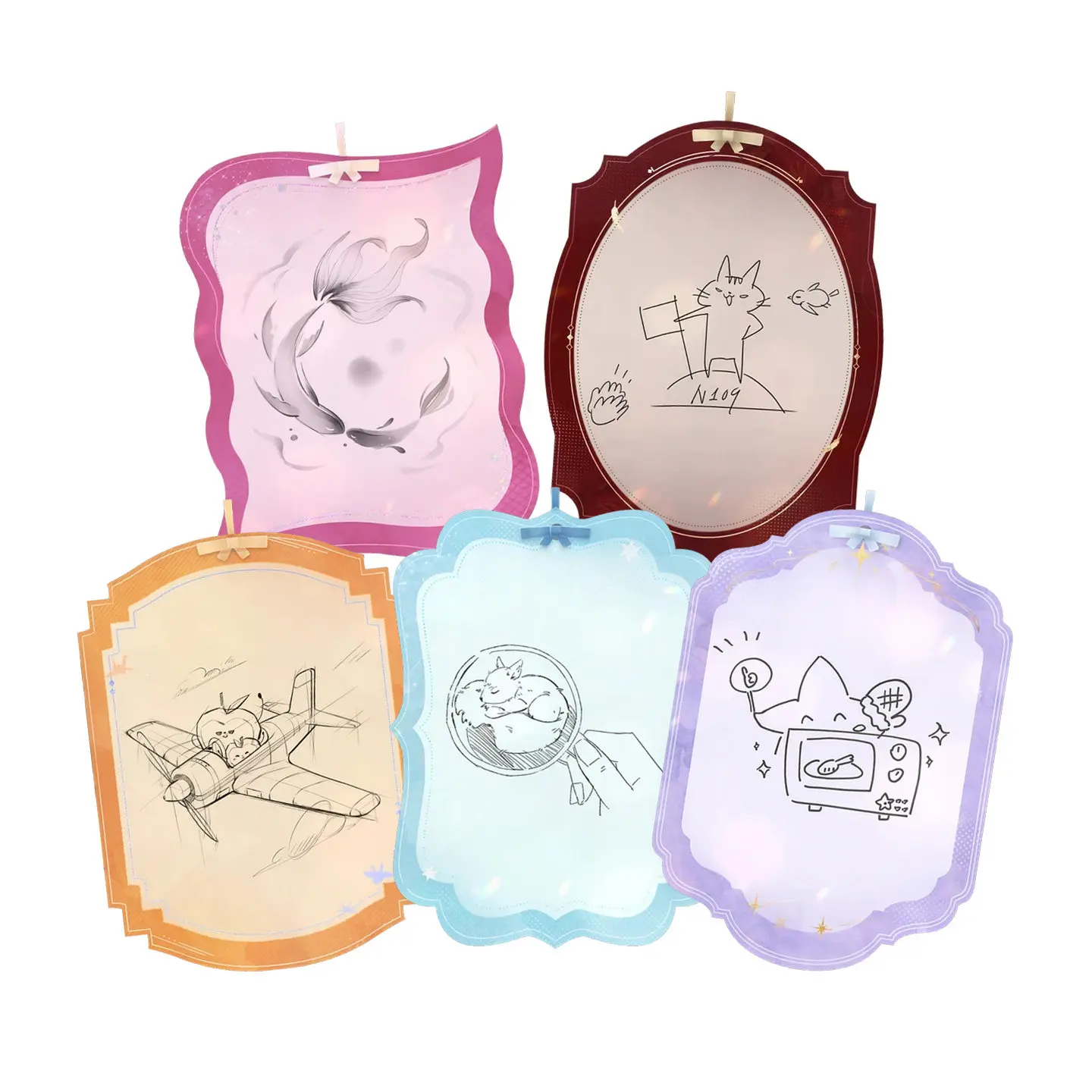 Love and Deepspace Xavier Zayne Rafayel Sylus Caleb Fan-made Hand-drawn Fragrance Tablets Car Air Freshener Hanging Ornament