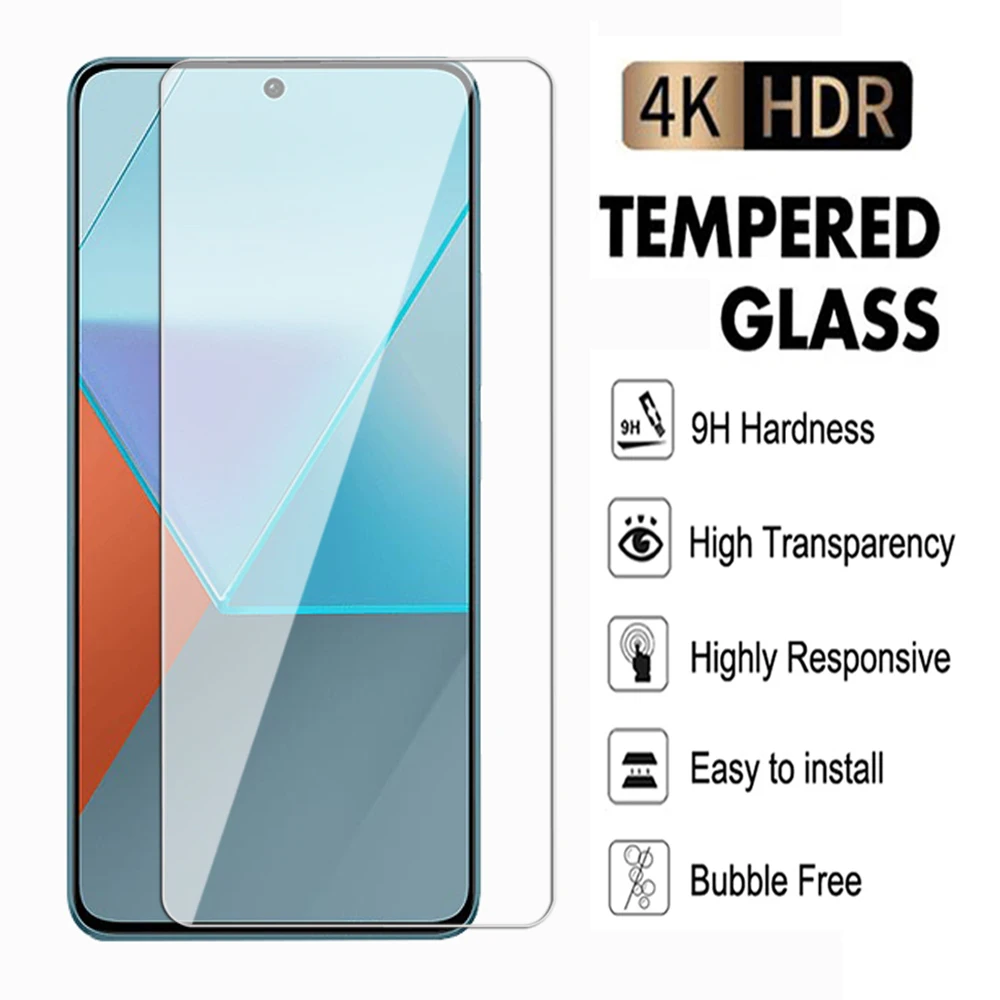 Full cover Tempered Glass for For Redmi Note 12 13 Pro plus 4G 5G Screen Protector For Redmi 12C 12S 13C 4G 5G Transparent Film