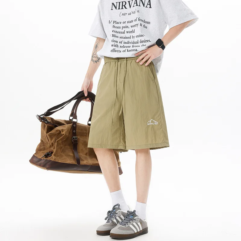 Lightweight Breathable Summer Shorts Quick Dry Fashionable Dopaamine Sports Versatile Lightweight Loose Five-Quarter Pants
