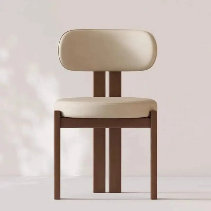 Chaise de salle à manger de style ancien moyen, moderne, simple et confortable pour un usage domestique, chaise de salle à manger avec dossier pour salle d'étude
