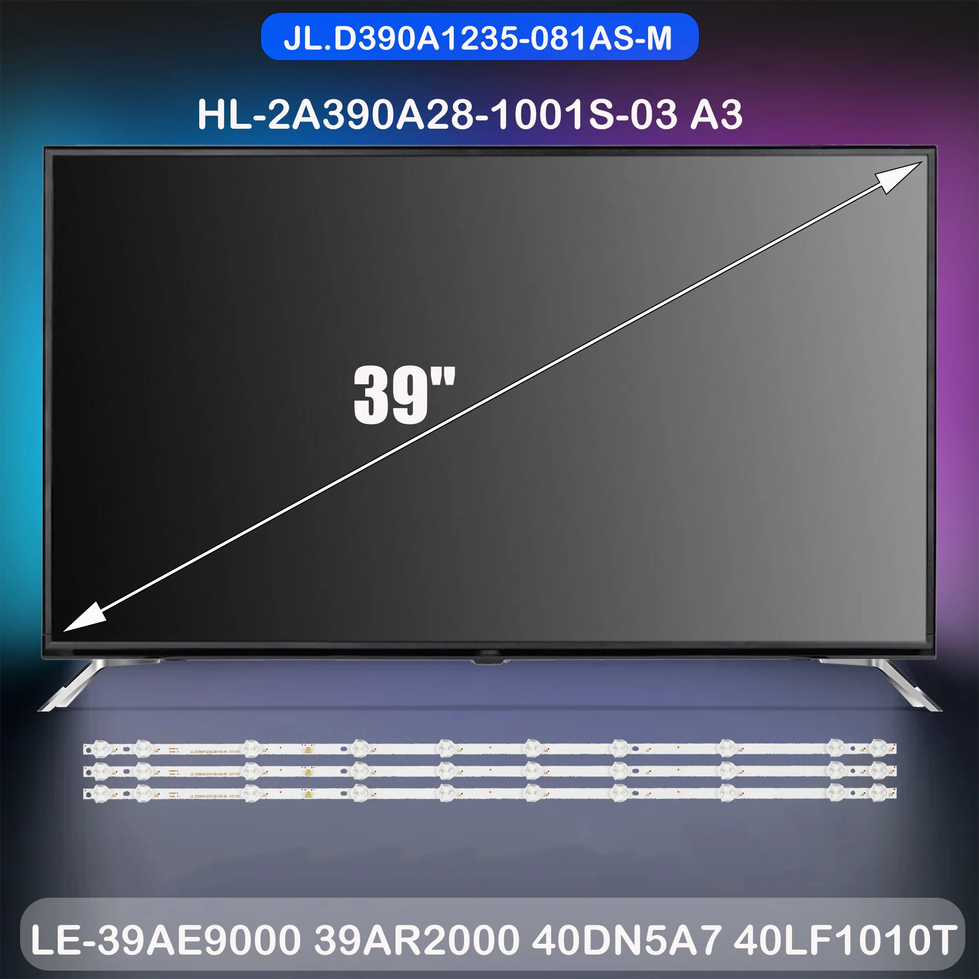 شرائط الإضاءة الخلفية LED ل 40AS1FHDT NTV40A22 39U10 39H10 ODL40680F-TIB 39LTV2001 RL-39S1502T2C ST-4040 S40D48A S40D42T2 40PL51T