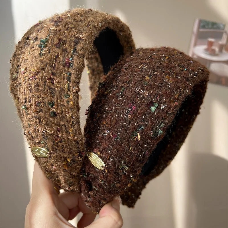 

1pcs Winter Simple Fashion Knit Headband Daily Use Home Hair Band for Washing Face Decorative Hair Accessory