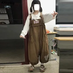 Jumpsuits Women New Arrival Popular Corduroy Loose Casual Young Ladies Cartoon Spring Clothing Korean Style College Lovely Cozy
