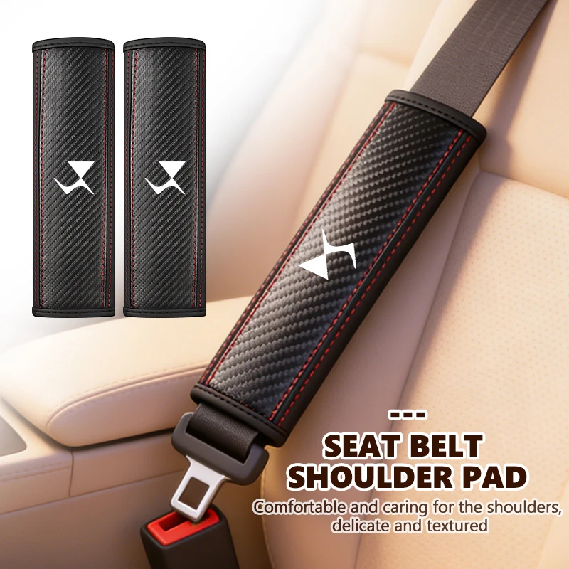 For DS Soft Car Seat Belt Cushion Shoulder Protector Pad Auto Accessories DS4S DS5 5LS DS3 DS4 DS6 DS7 DS9 E-Tense SPIRIT RUBIS