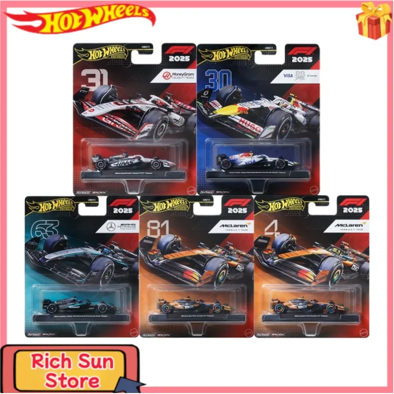 ホットウィール限定版ダイキャストカー-1-64スケール-f1レーシングモデル-マクラーレン-レッドブル-メルセデス・ベンツ-コレクターズカー