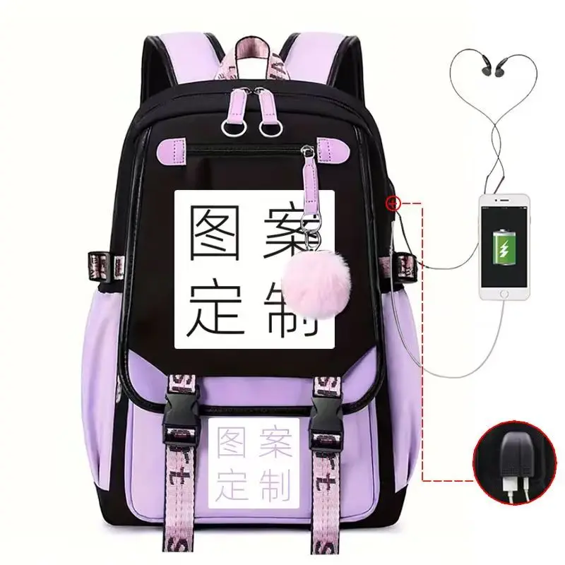 

Новые модные рюкзаки с логотипом по индивидуальному заказу, аниме-логотип, школьные сумки по индивидуальному заказу, детская сумка на плечо унисекс для подростков