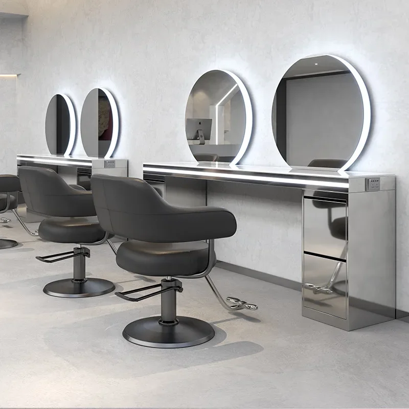 Internet celebrity barber shop mirror table hair salon