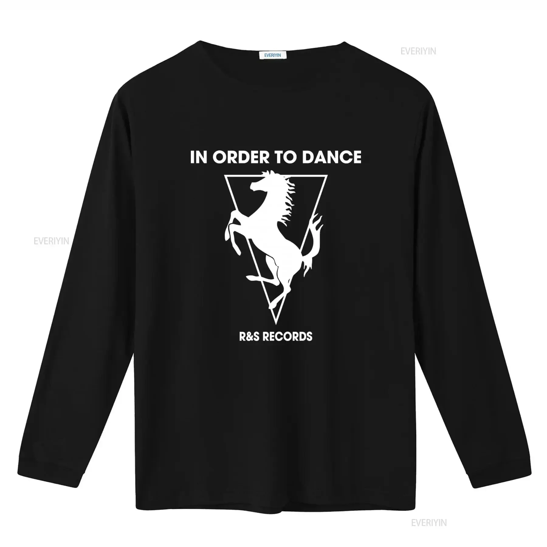 R S Records Belgium Techno Electronic Dance Music House Aphex Twin Derrick May Horse Print T shirt Pop Streetwear vintage