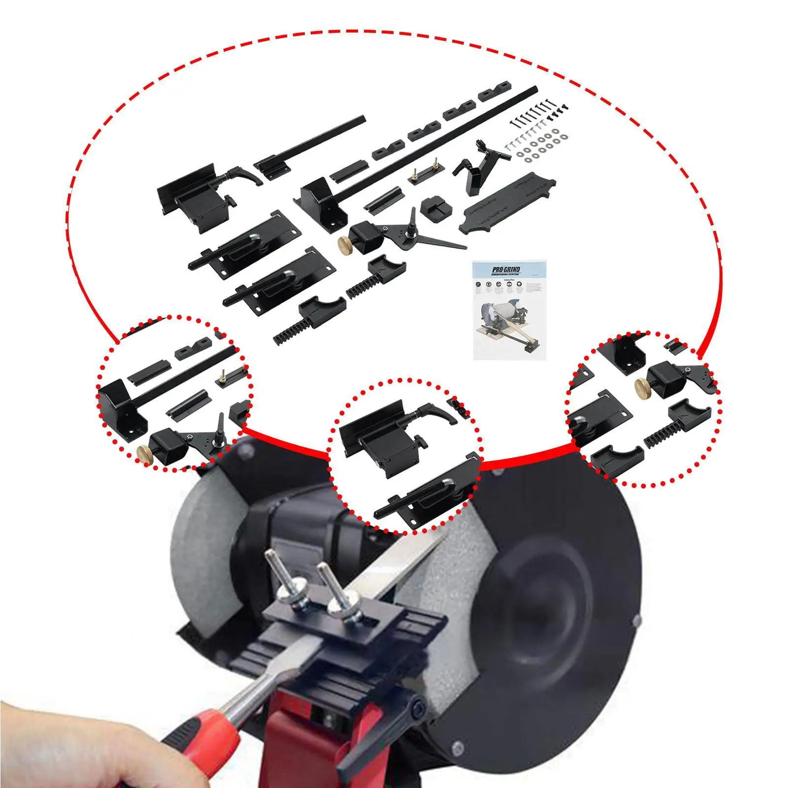 Jig Sharpen Lathe Turning Tools Metal Easy to Install Accessories Lathe