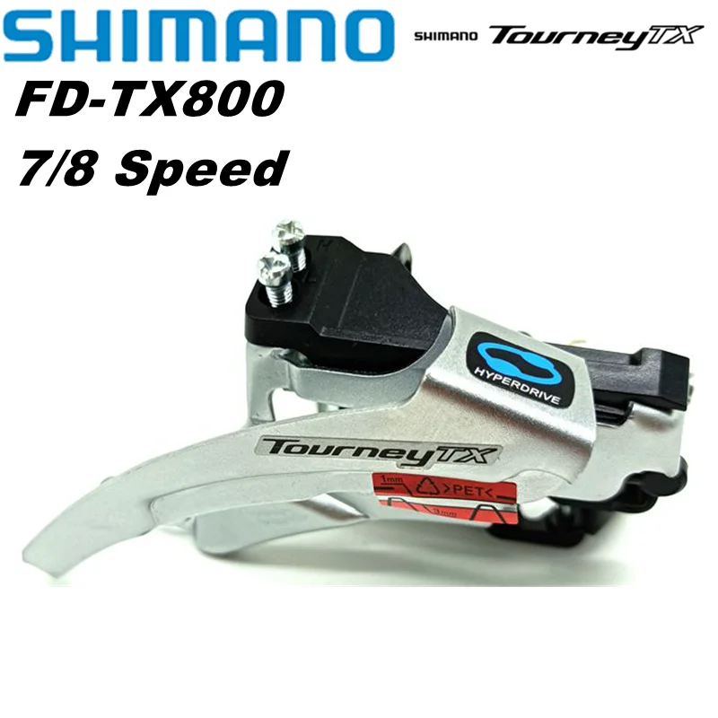 Shimano Tourney TX FD-TX800 자전거 프론트 드레일러, 자전거 탑 스윙 FD TX800, 자전거 변속기 클램프 밴드 마운트, 3x8/7 단 