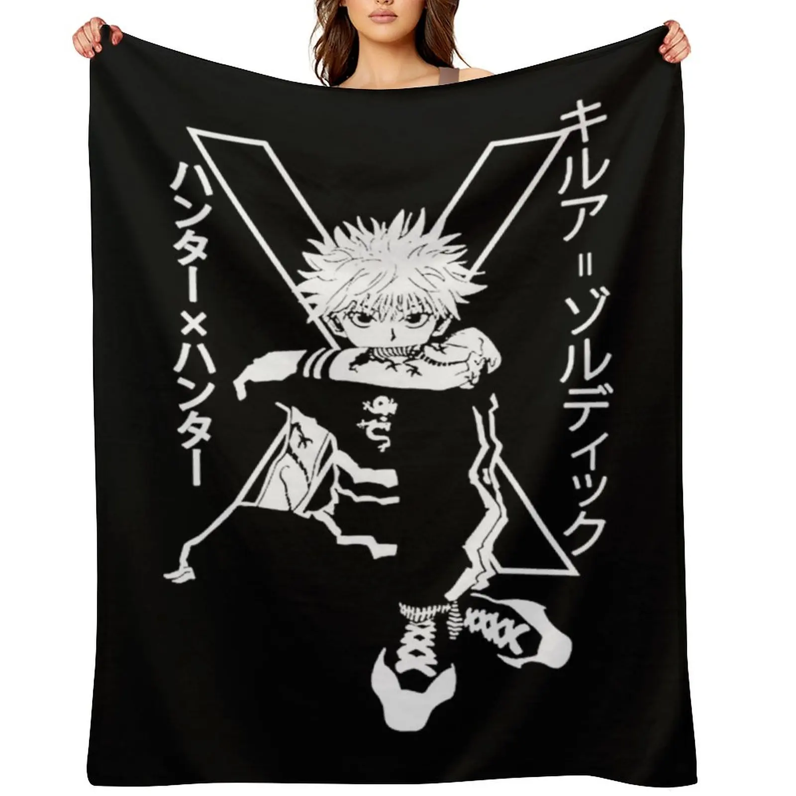

Kill-ua Zo-ldyck Hunter-xhunter Throw Blanket heavy to sleep Summer Beddings Decorative Beds Flannels Blankets
