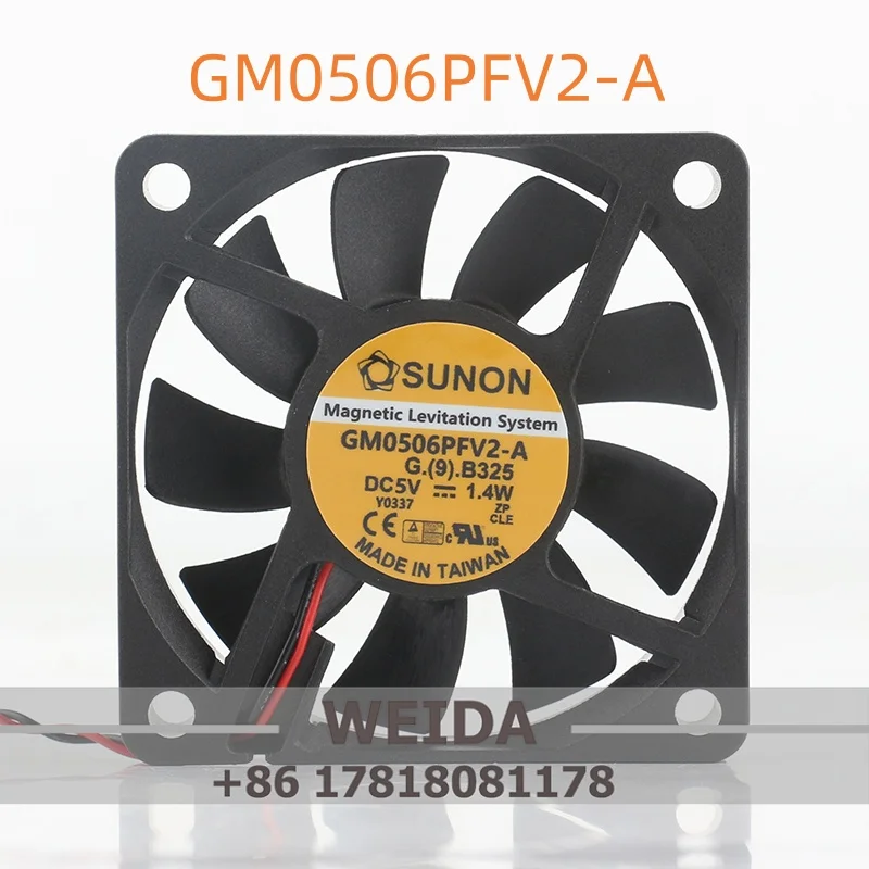 cooling fan New Sunon DC 5V 1.4W 6010 6CM 60X60X10MM ultra-thin USB maglev silent chassis 2-wire GM0506PFV2-A