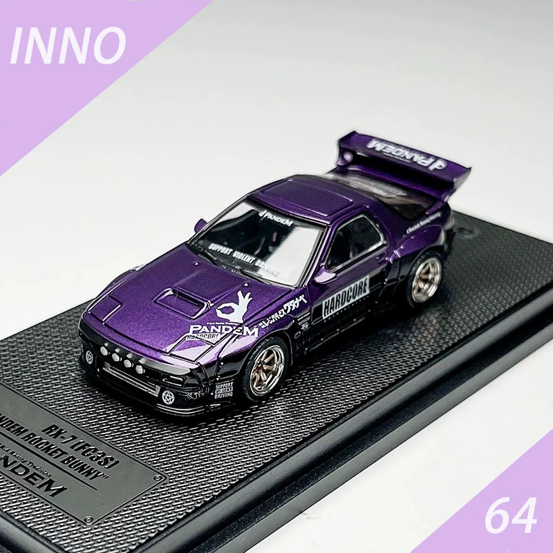 

INNO 1:64 RX7 FC3S PANDEM модель автомобиля из сплава, коллекция статических дисплеев, украшенные праздничными подарками, игрушки