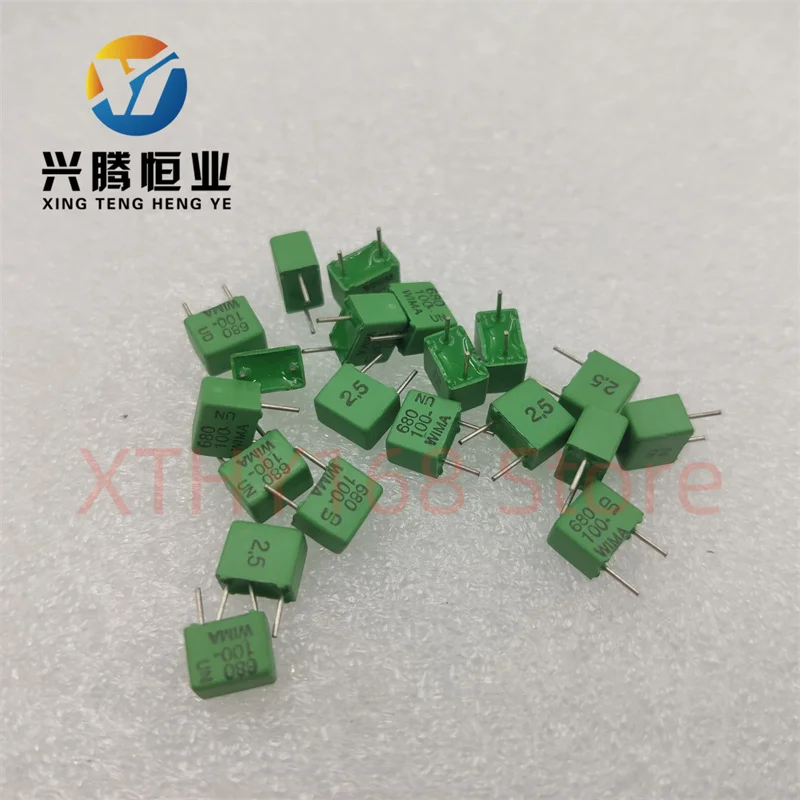 5PCS WIMA FKP2 680PF 1500PF 2200PF 100V 63V GREEN WIMA Audio fever Film capacitor 2200P 1.5NF 2.2NF 680P 1500P 100- 222 152 P5mm