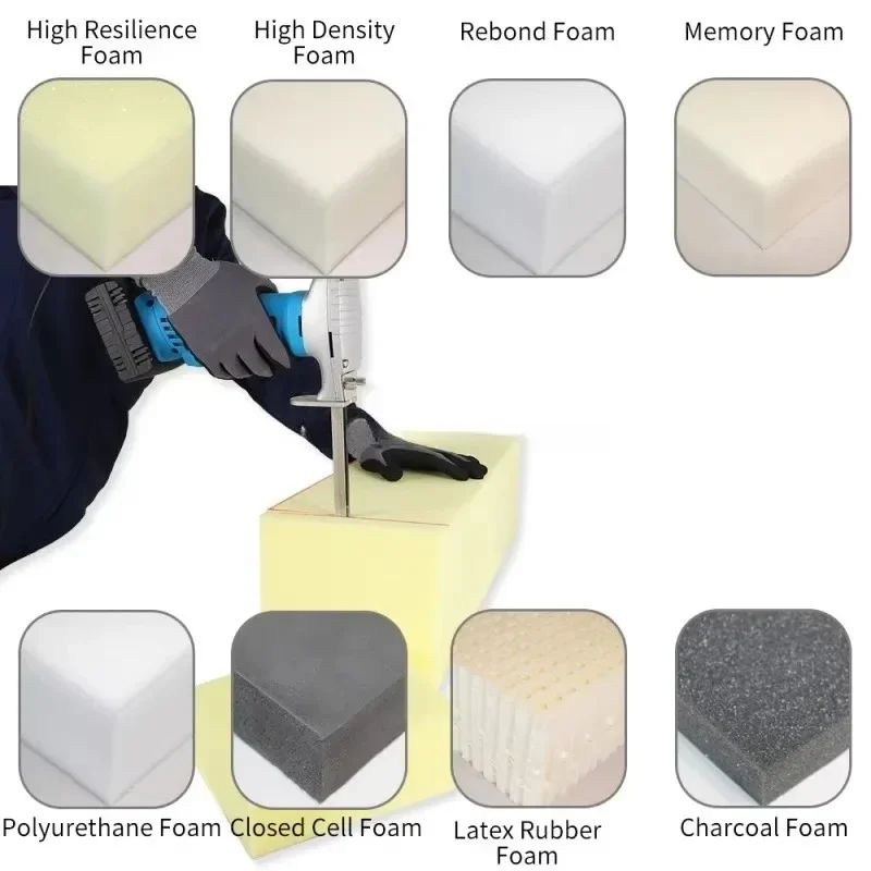 High Accuracy Industrial Electric Mattress Cutting Machine Saw Knife Cheap PU Foam Board Cutter