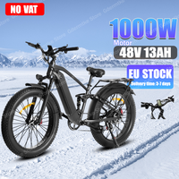 Electric Bicycle X26B 1000W Powerful Motor 48V13Ah Lithium Battery E Bike Adult Mountain Snow 26*4.0 Inch Fat Tire Electric Bike