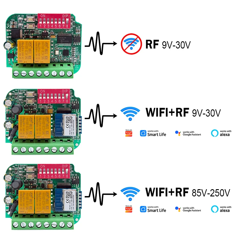 범용 함께 작업합니다 Tuya WiFi 스위치 차고 문 - 433Mhz Receiver Module 리뷰 및 가격