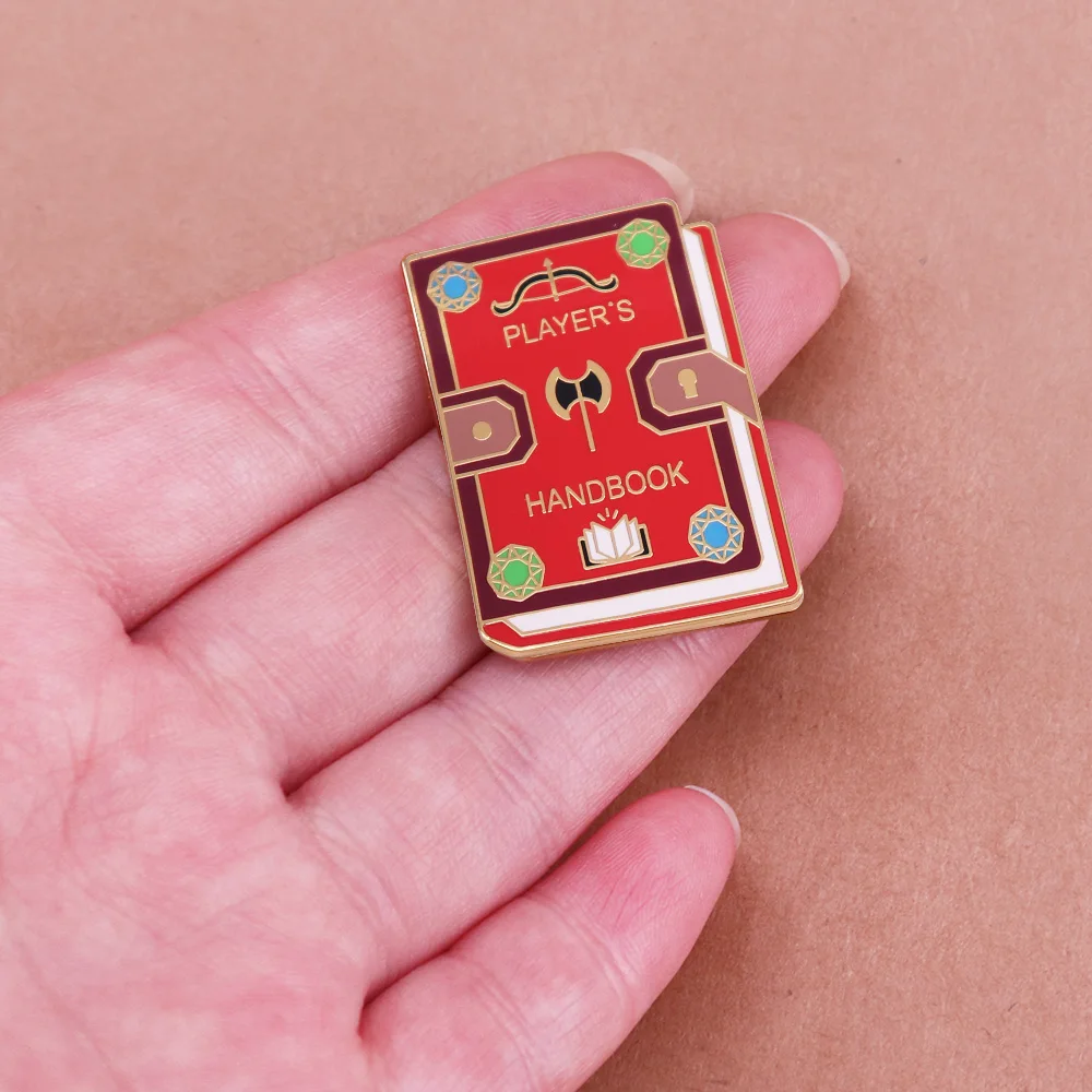 Dungeons and Dragons literature player‘s handbook enamel pin