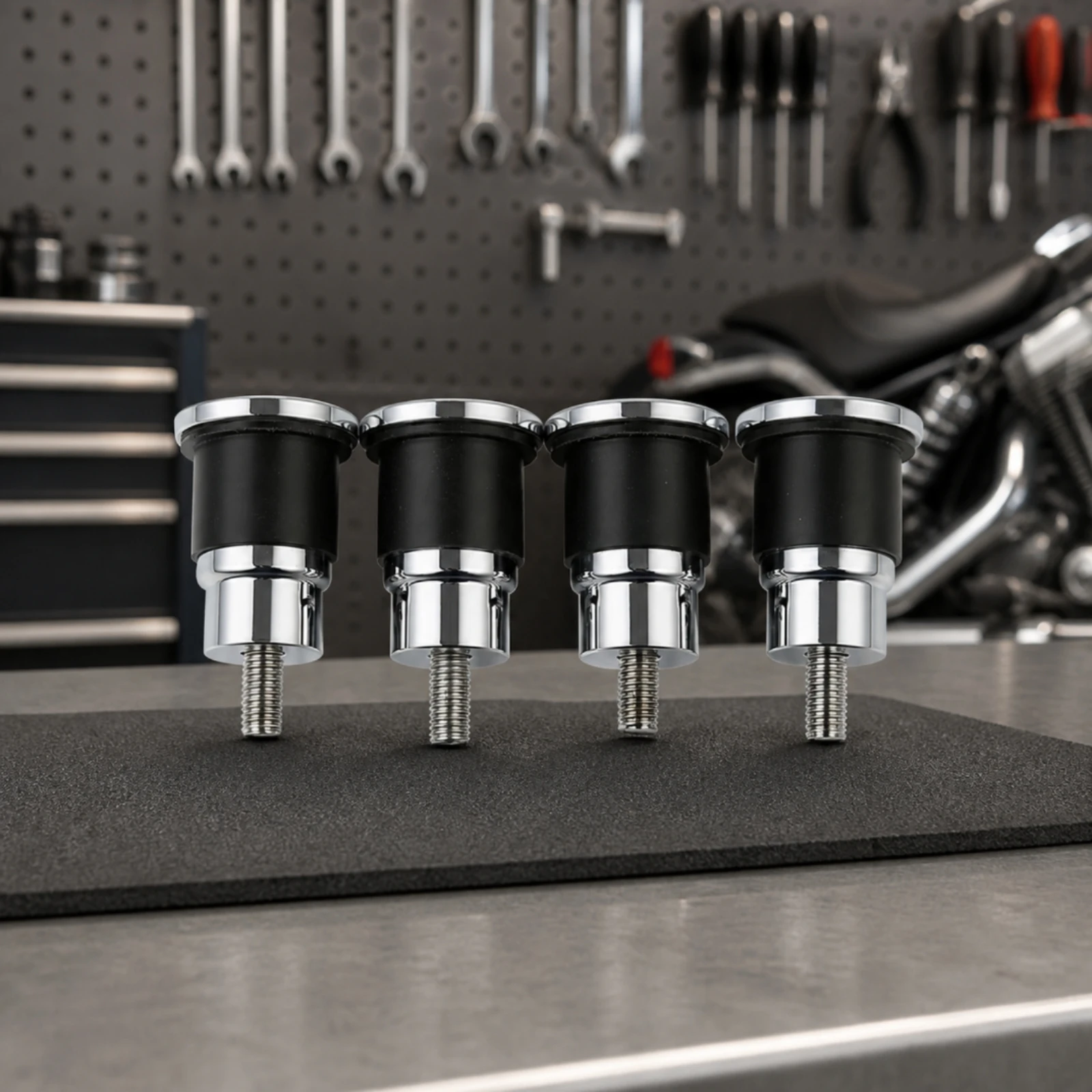 4 Pieces Motorcycle Backrest Mounting Screws Easy Install Quick-Release Screw Posts Quick Release Bolts Precision Threading Bolt
