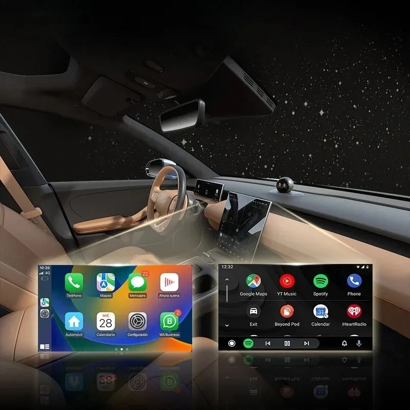 

Беспроводной адаптер CarPlay для Android-систем автомобиля, Android Auto, WiFi, Bluetooth, стабильное автоматическое подключение, 3-в-1, мини-бокс AI, 2026 Carplay
