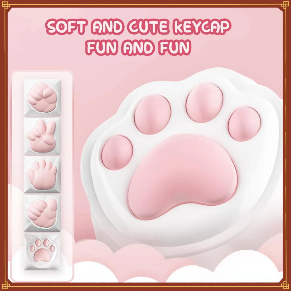 

Soft silicone 3D Cat Claw Keycap Game mechanical keyboard ESC replace,DIY Cute Computer keyboard Decoration Soft Key Cap Cover