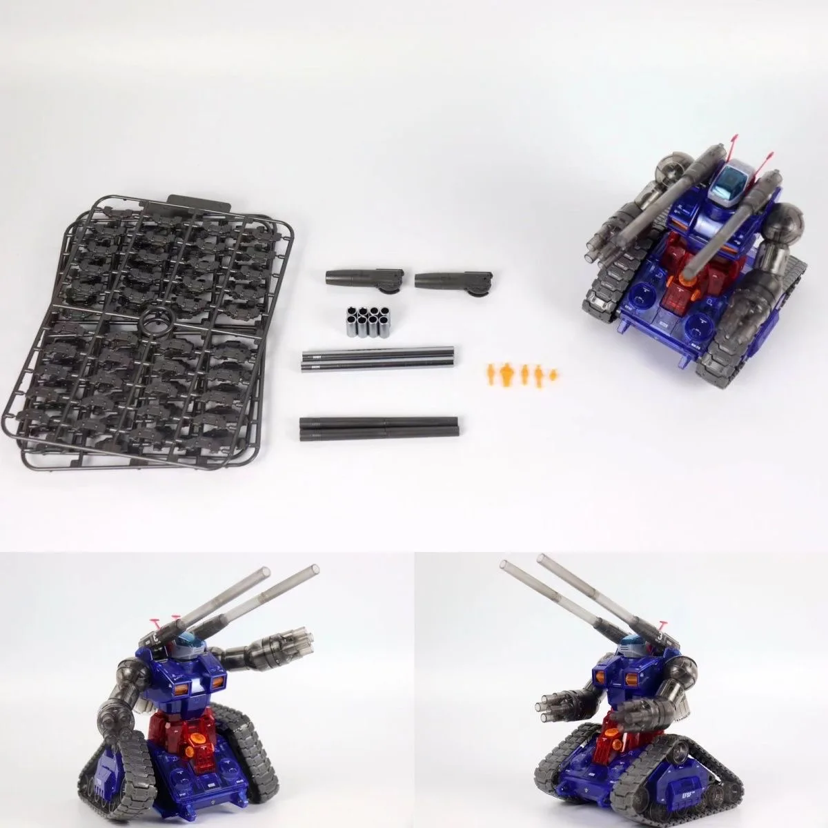 재고 있음 GANGTIE 모델 건탱크 RX-75 MG 1/100 클리어 컬러 버전 조립 모델 키트 액션 피규어 장난감 플라스틱 로봇 선물